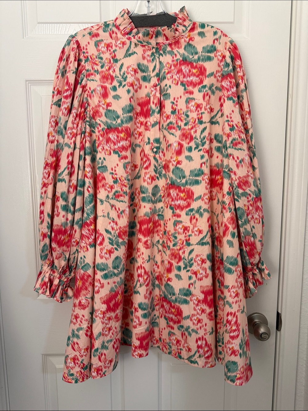 [new inventory] FATE COLORFUL PINK WITH FLORAL PATTERN DRESS EUC